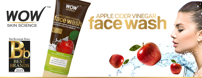 WOW Skin Science Apple Cider Vinegar Face Wash – 100 mL - TUBE